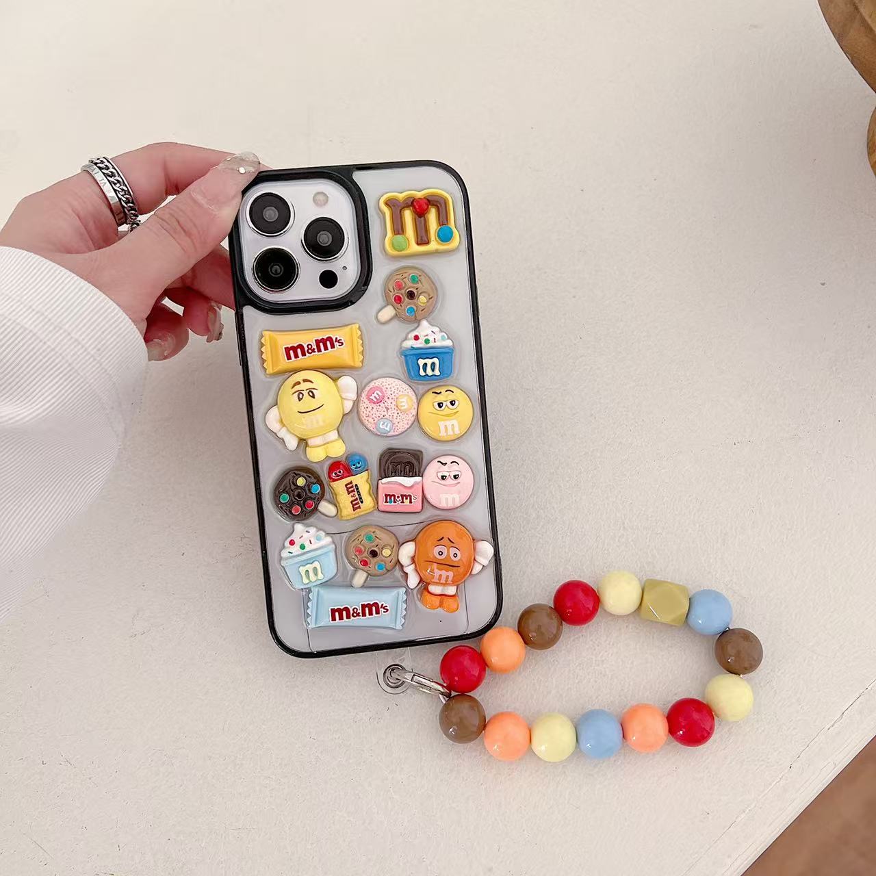 Candy Crush With Stone Bracelet Silicon Phone Cases For iPhone 16