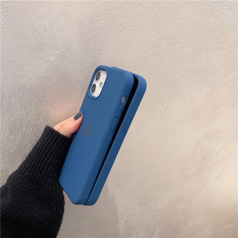 Original Blue Silicon Phone Cases For iPhone 16