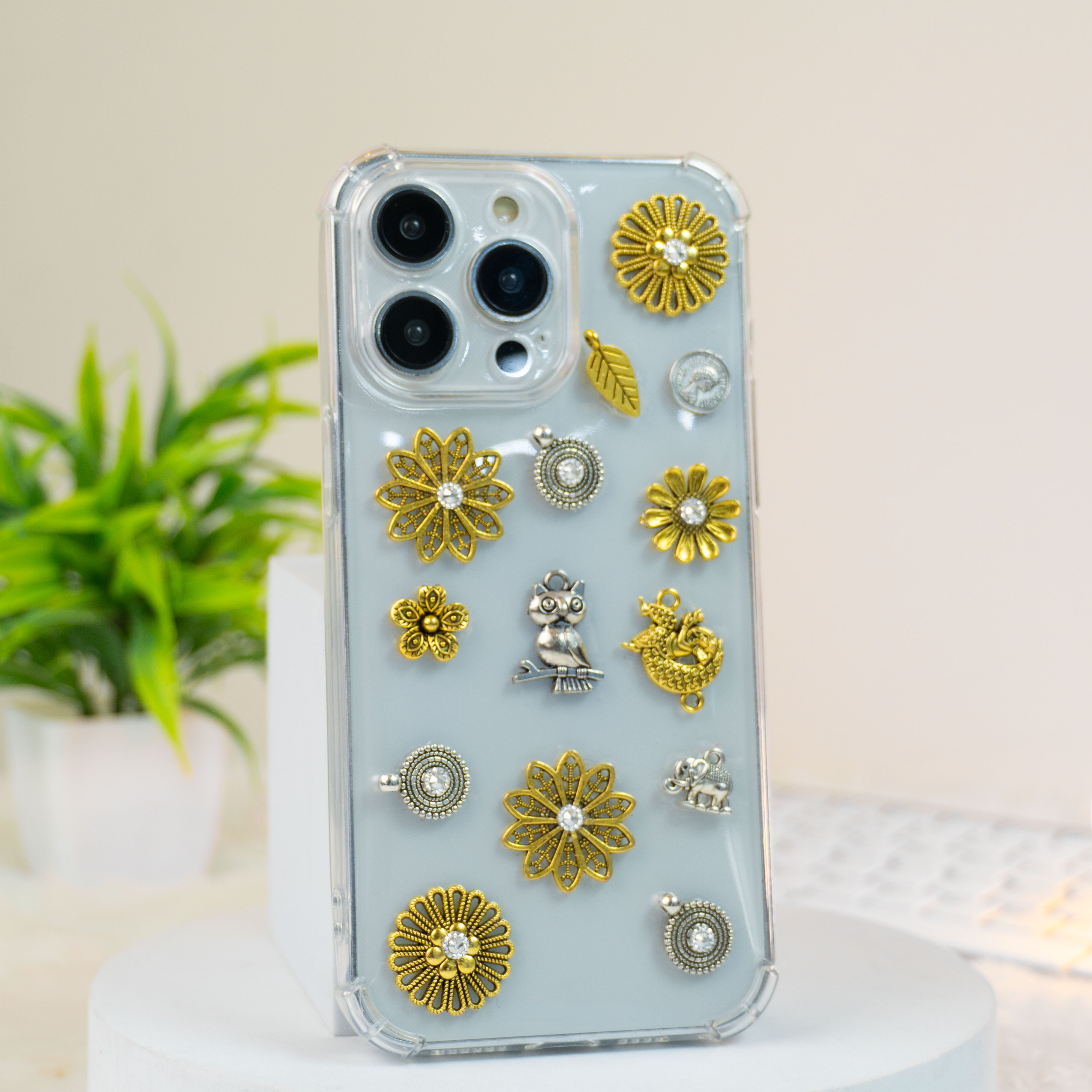 Owl-Elephant Oxidized Silicon Phone Cases For iPhone 13 Pro Max