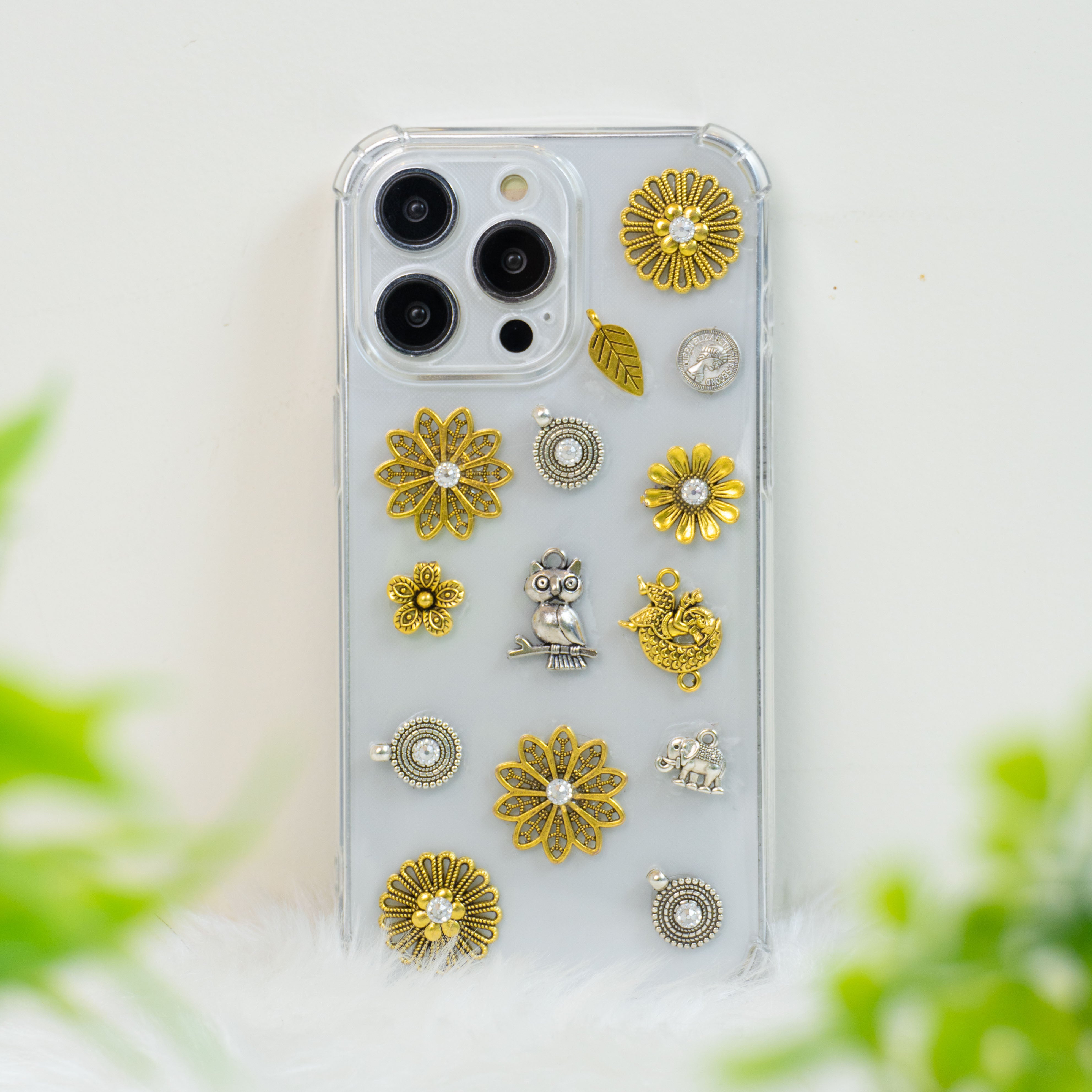 Owl-Elephant Oxidized Silicon Phone Cases For iPhone 14