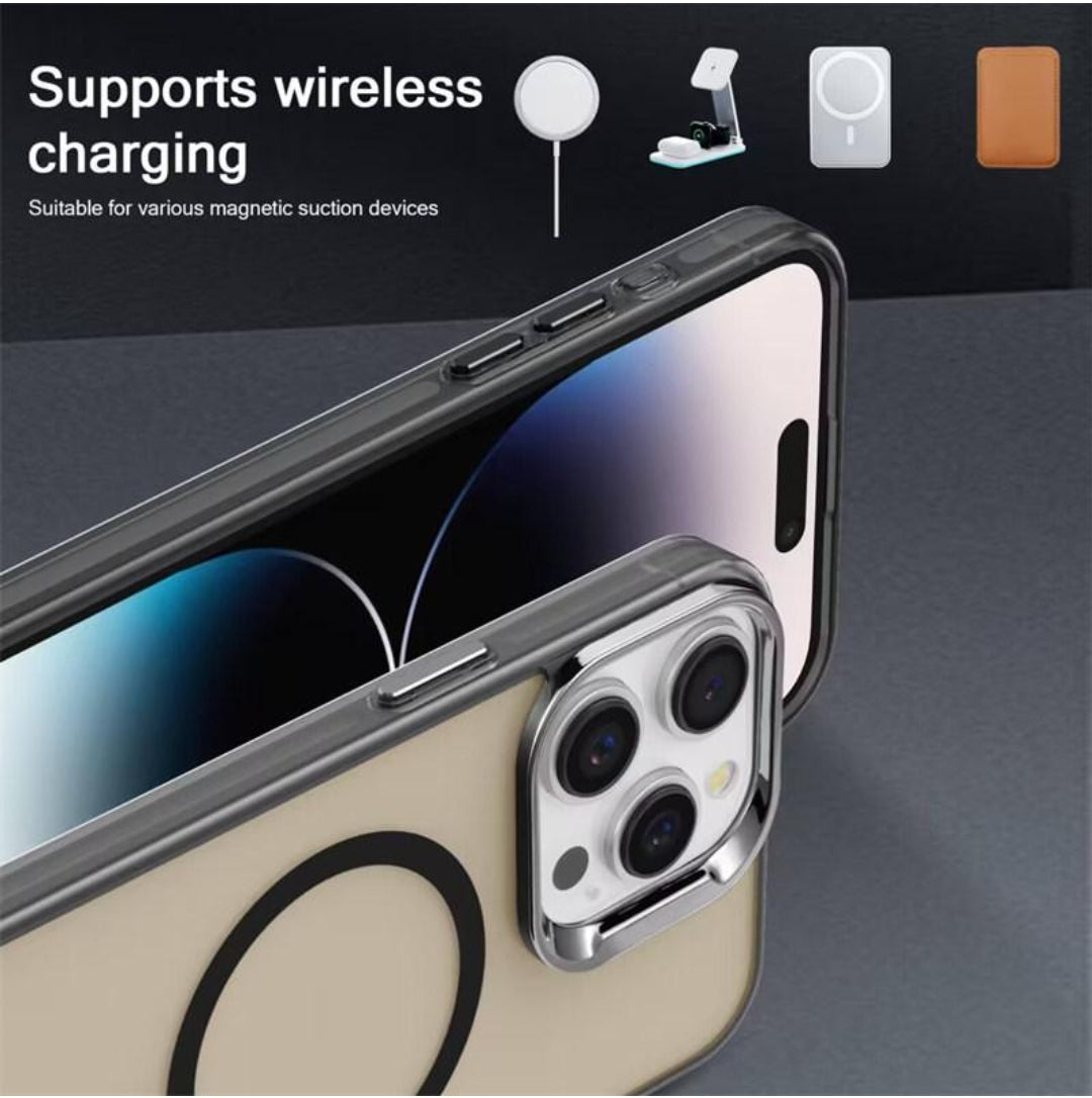 Black Luxury Smoky Phone Case With Magsafe For iPhone 12