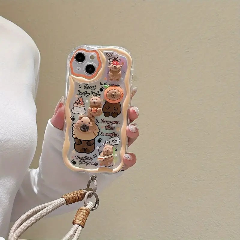 Lucky Toy Capybara Silicon Phone Cases For iPhone 14