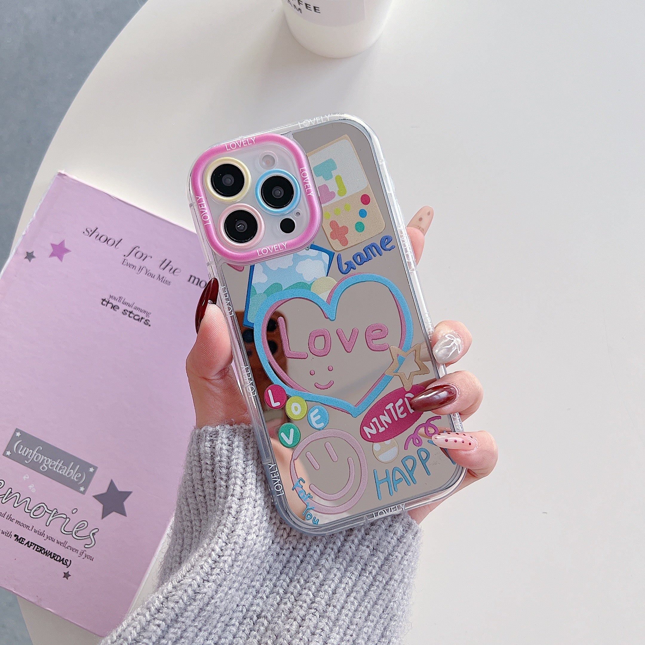 Love Game With Bracelet Mirror Silicon Phone Case For iPhone 12