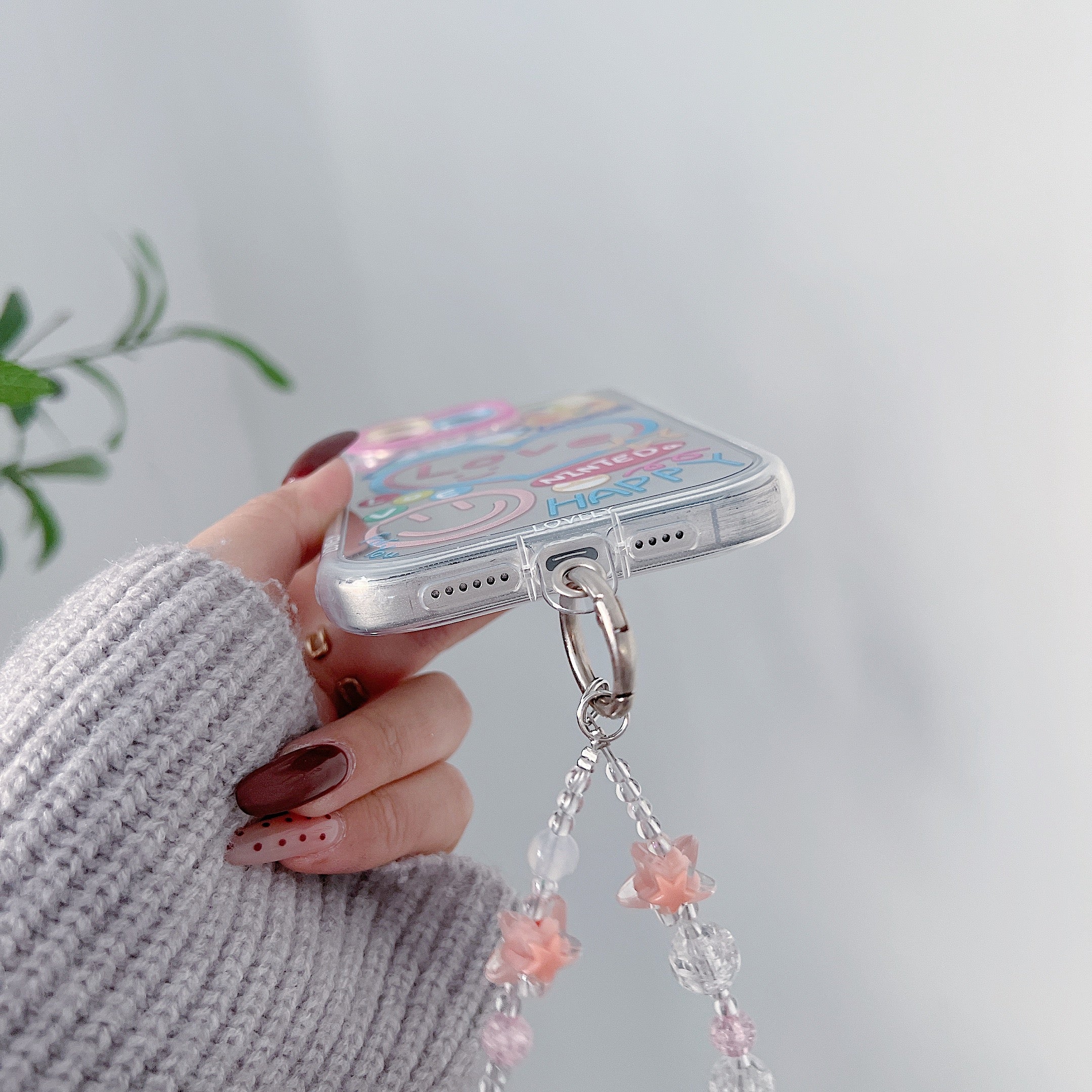 Love Game With Bracelet Mirror Silicon Phone Case For iPhone 12