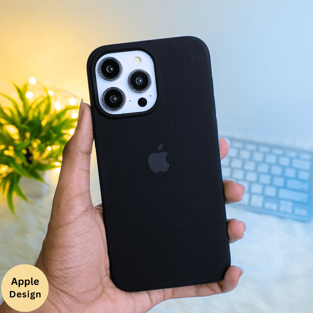Original Black Silicon Phone Cases For iPhone 16 Pro Max