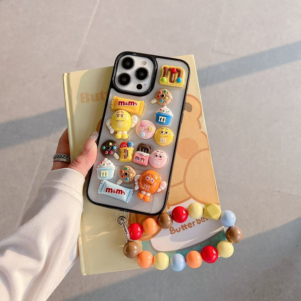 Candy Crush With Stone Bracelet Silicon Phone Cases For iPhone 15 Plus