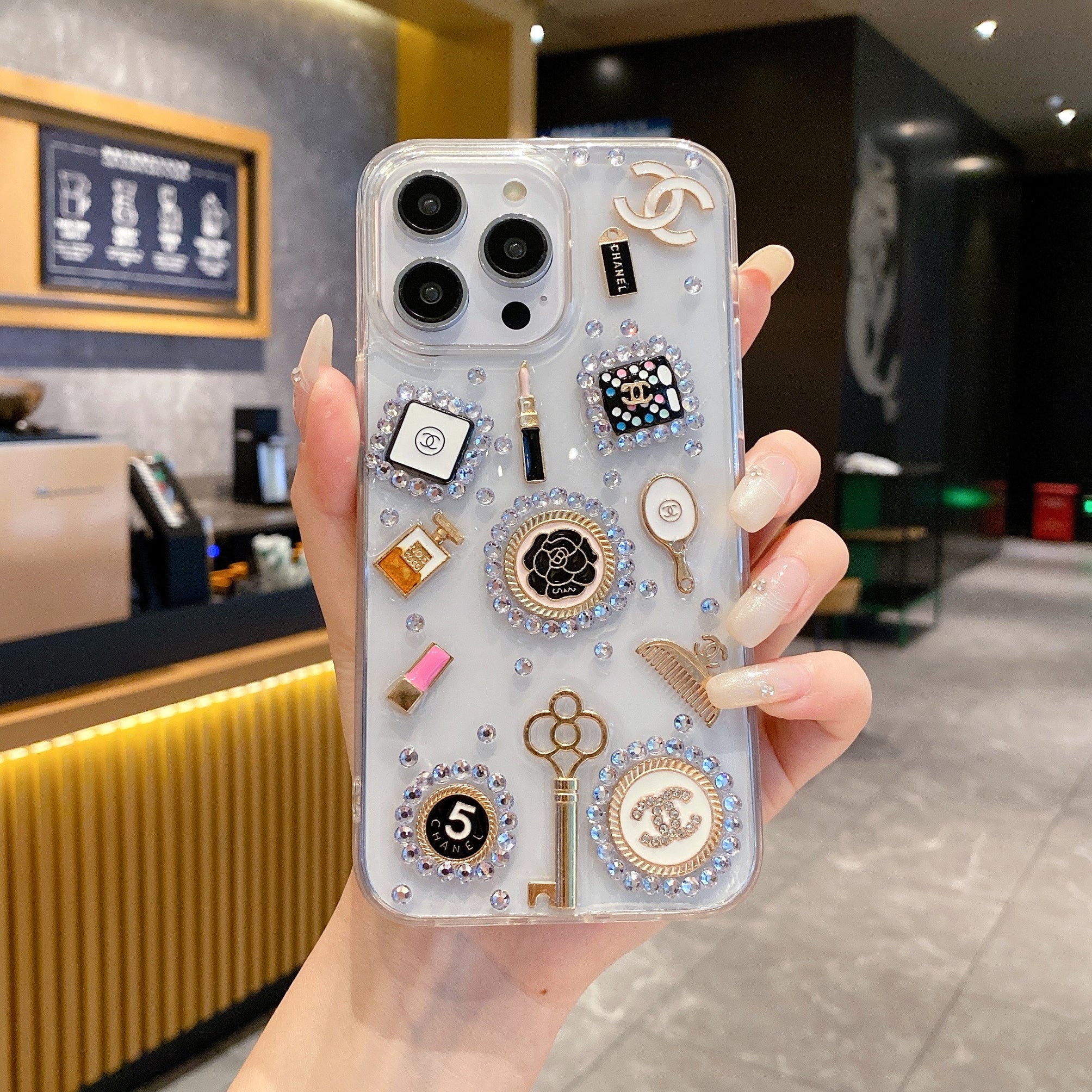 Clear Makeup Back Cover Case for iPhone 12