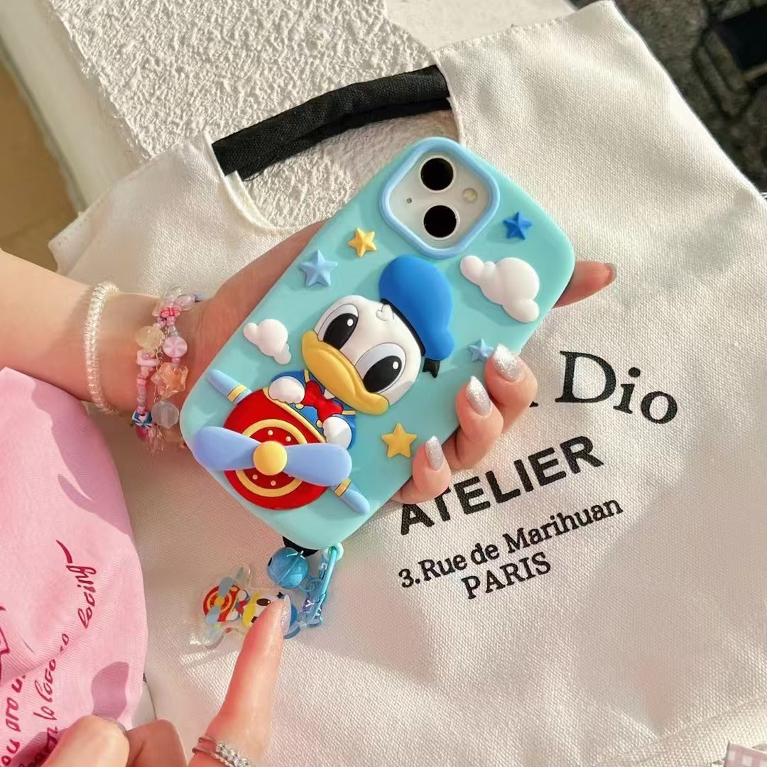 Flying Donald Duck Silicon Phone Case For iPhone 14