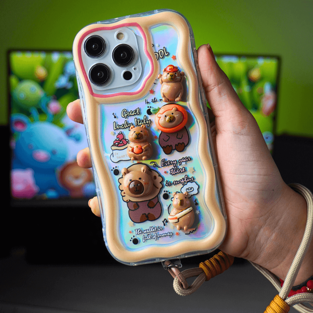 Lucky Toy Capybara Silicon Phone Cases For iPhone 14