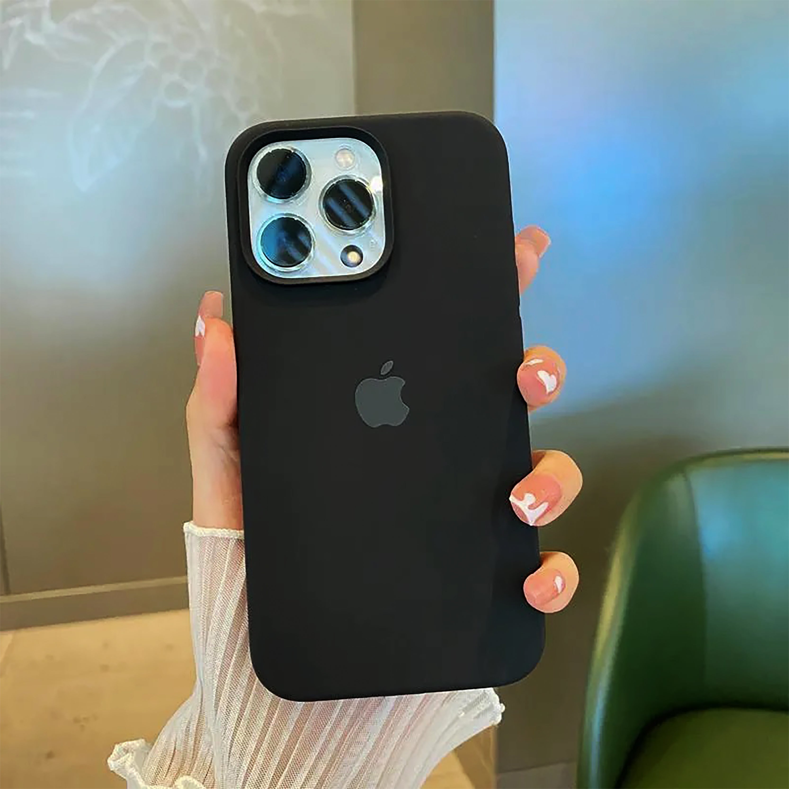 Original Black Silicon Phone Cases For iPhone 16