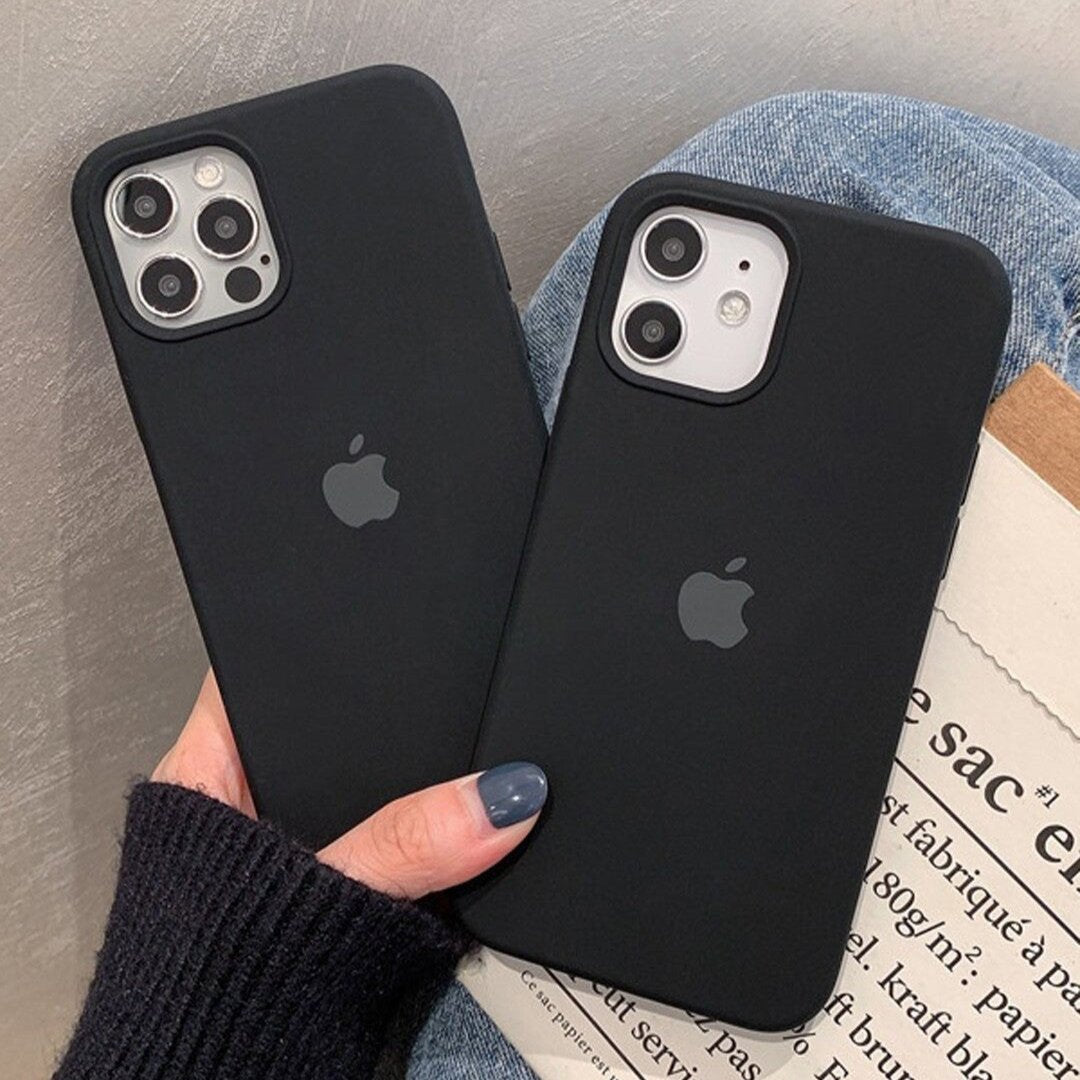 Original Black Silicon Phone Cases For iPhone 16
