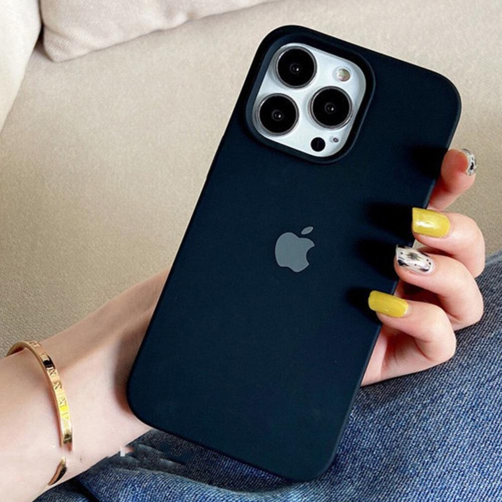 Original Black Silicon Phone Cases For iPhone 14