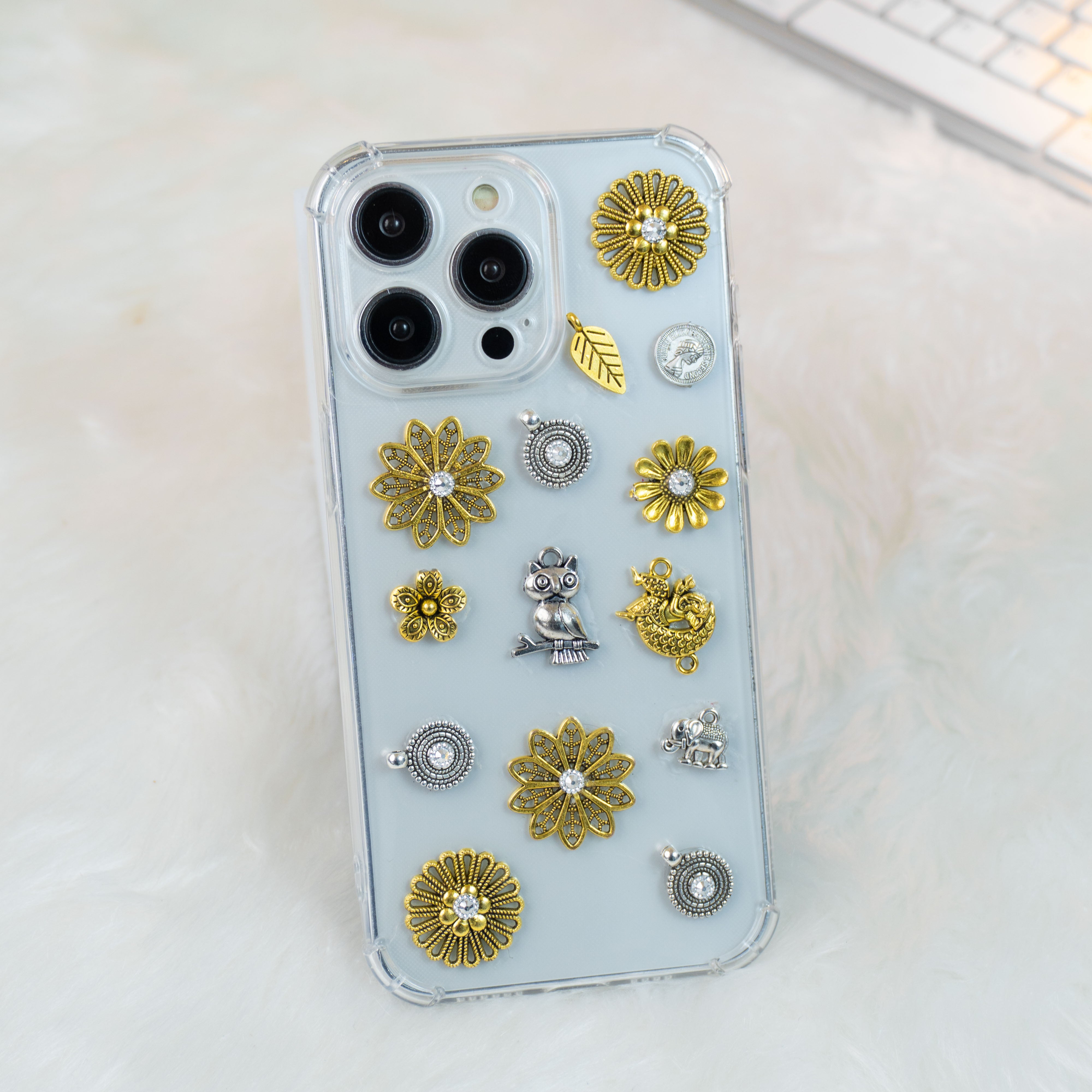 Owl-Elephant Oxidized Silicon Phone Cases For iPhone 14