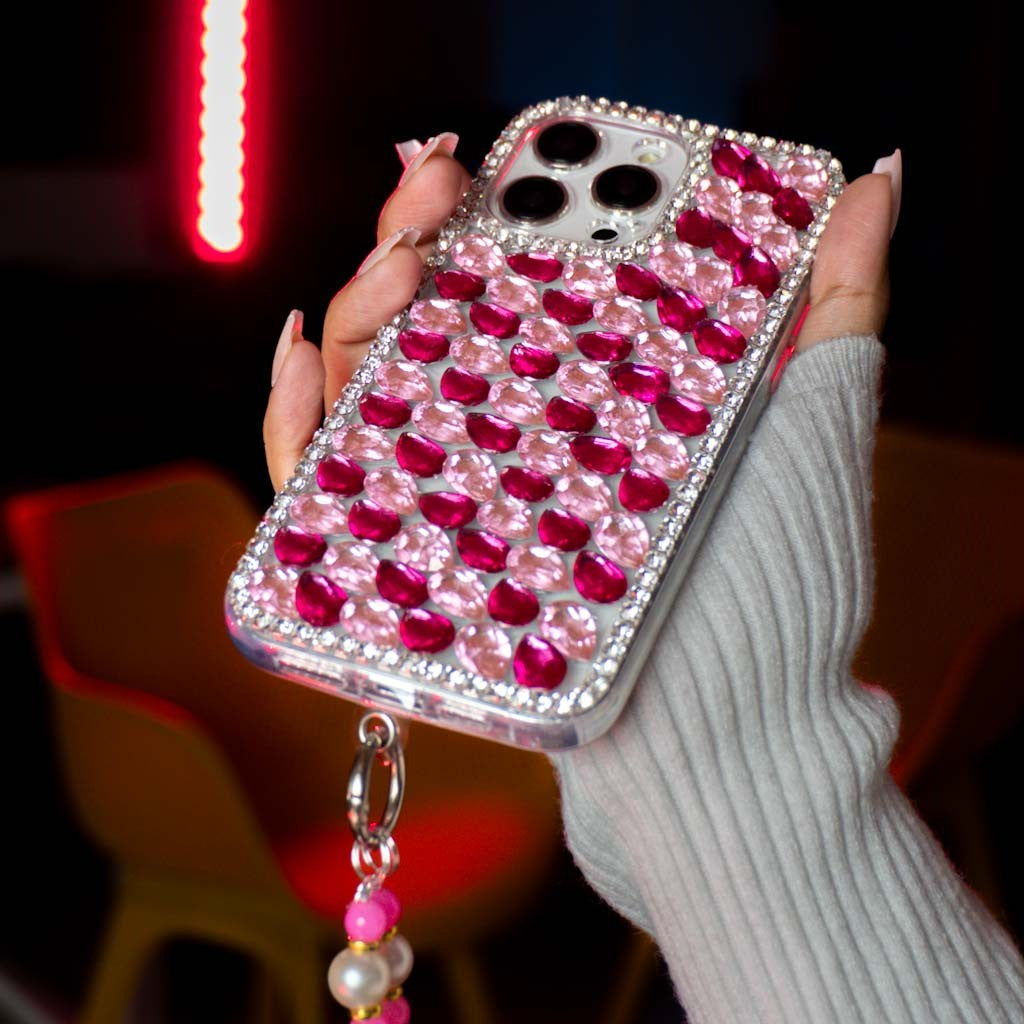 Pink Diamond With Pink Bracelet Silicon Phone Cases For iPhone 16