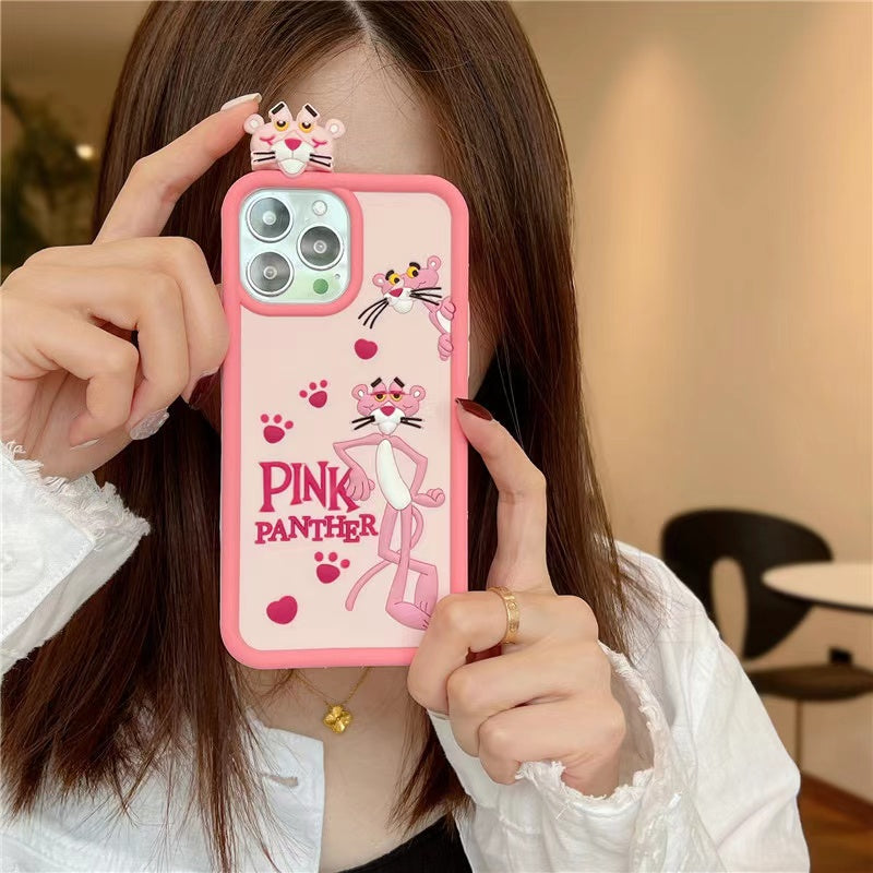 Pink Panther Silicon Phone Case For iPhone 15 Pro Max