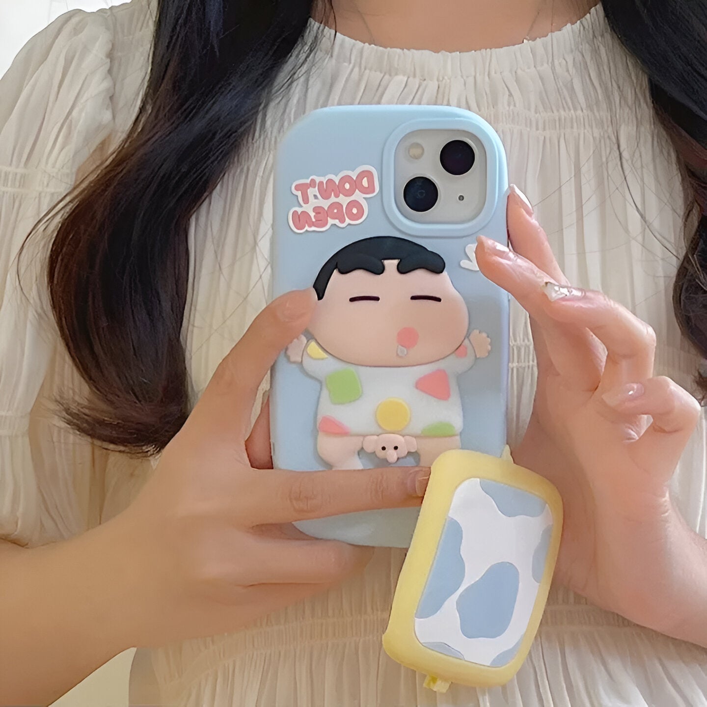 Don't Open Shinchan Silicon Phone Case For iPhone 13 Pro Max